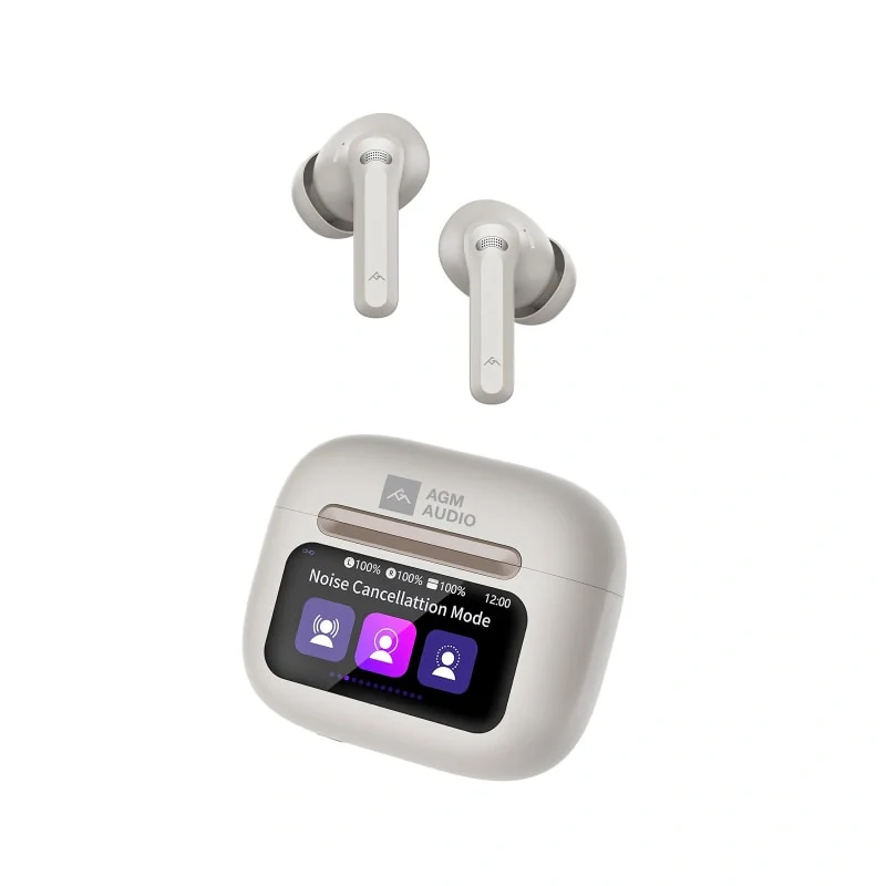 AGM Buds 9 | Touch-Enabled Display Case | 13mm Full-Range Sound | -25dB ANC | IPX4 Water Resistance - Image 7