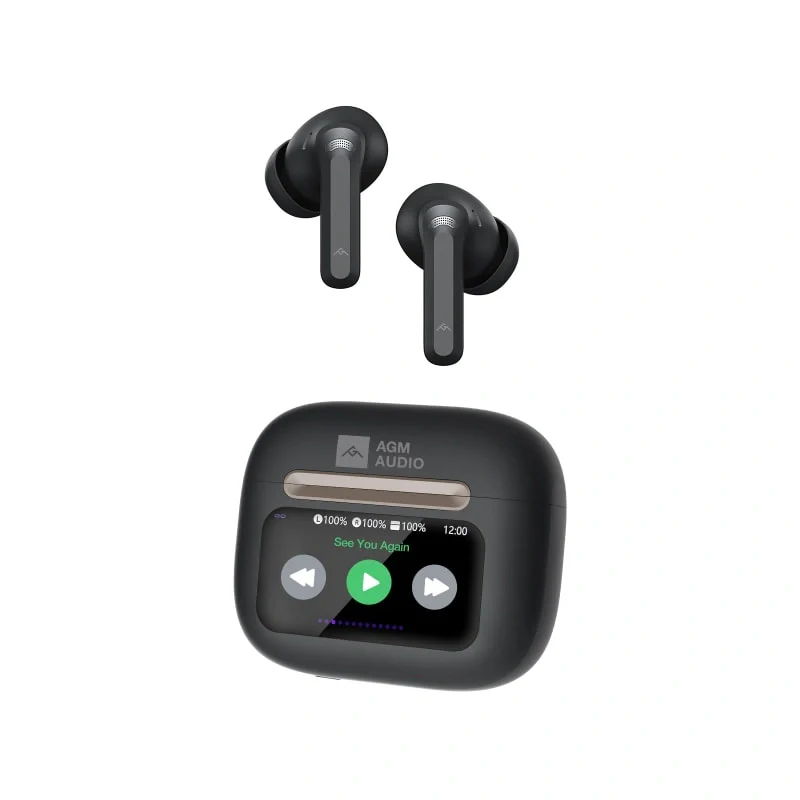 AGM Buds 9 | Touch-Enabled Display Case | 13mm Full-Range Sound | -25dB ANC | IPX4 Water Resistance - Image 8