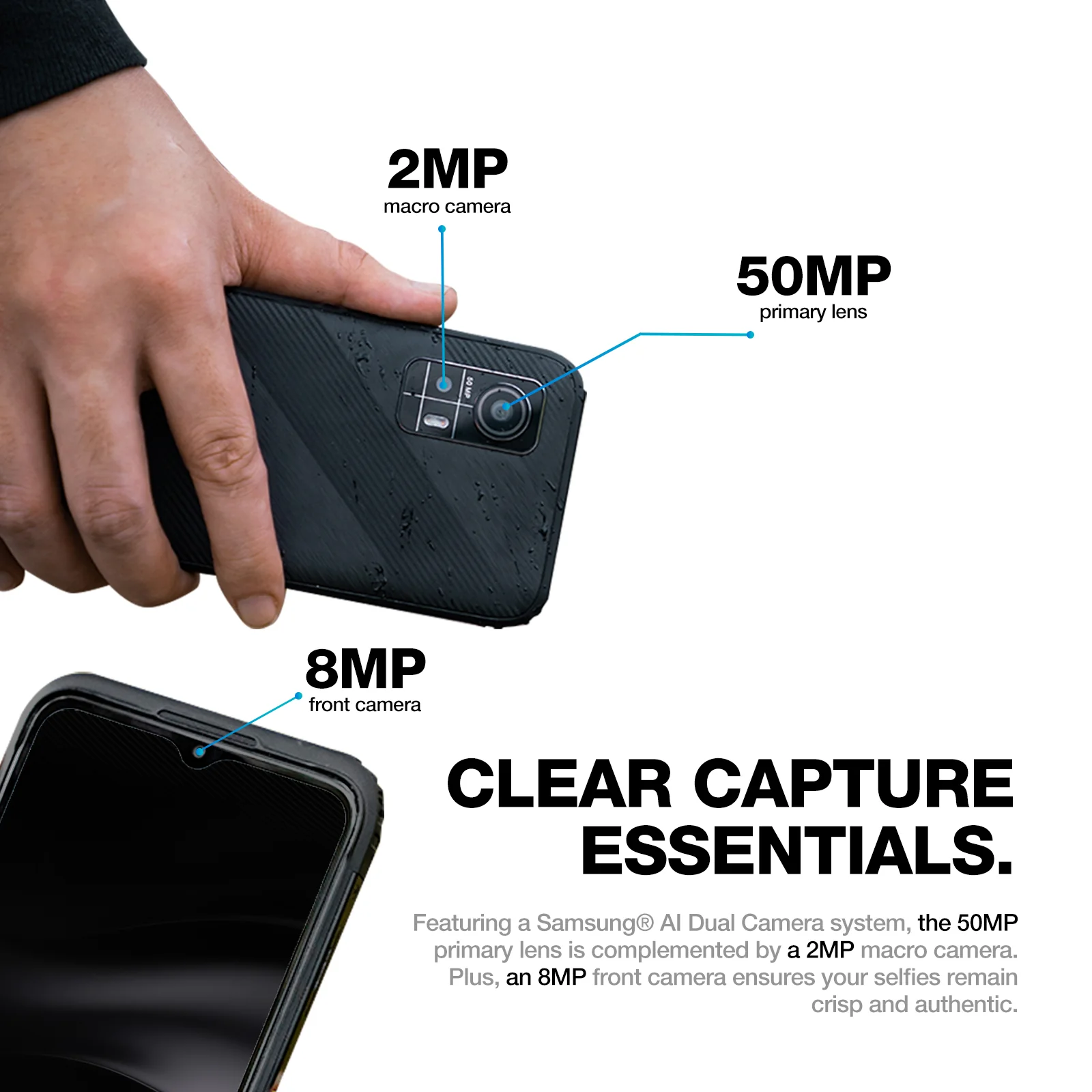 AGM H6 | Ultra-Thin | Rugged | 6.56-inch 90Hz Display | 8GB RAM + 8GB Virtual Expanded RAM + 256GB ROM | Android 13 - Image 5